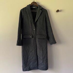 MARK NEW YORK BUTTON UP PEA COAT STEEL BLUE SIZE XS EUC